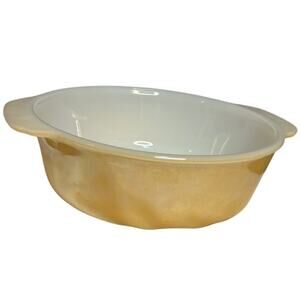 Vintage Fire King #450 Peach Luster 8 Inch Pie/Casserole/Baking Dish